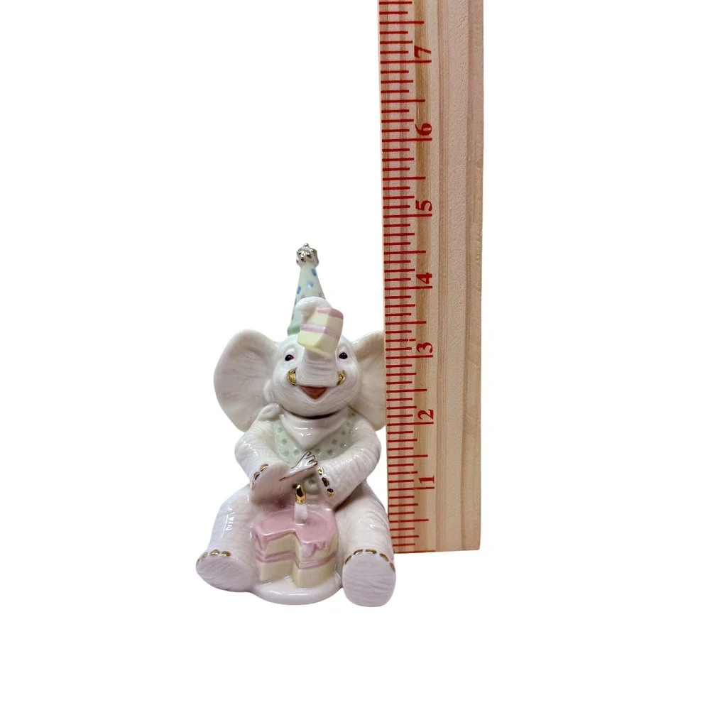 Lenox Celebrate With Cake Elephant Figurine, Birthday Party Theme Bday Gift Idea